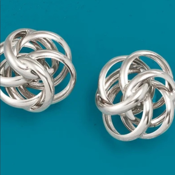 NWT Ross Simons Silver Love Knot Earrings!! 🤩 - Picture 2 of 4